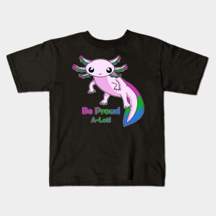 Polysexual Pride Axolotl Kids T-Shirt